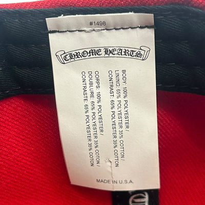 Chrome Hearts Essentials LA Exclusive Baseball Wool Cap Red