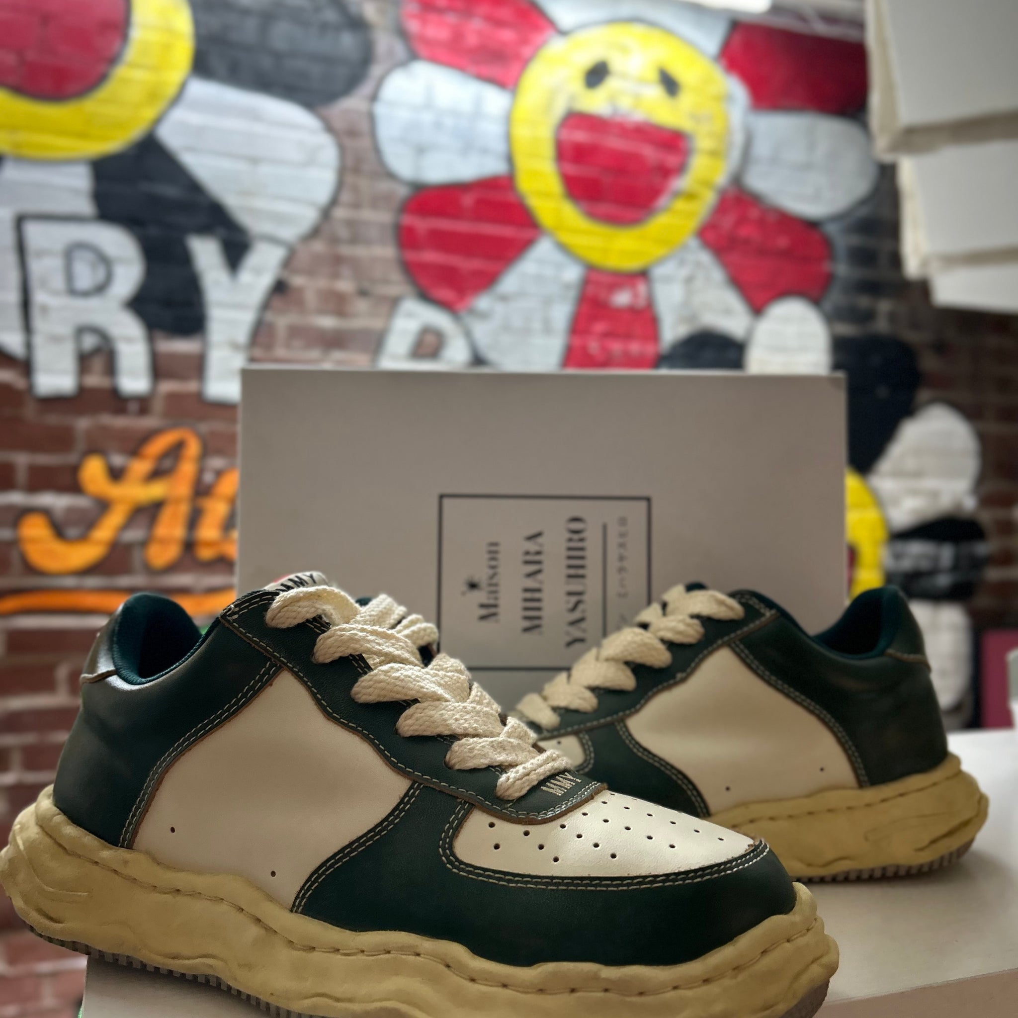 Maison Mihara Wayne Sneaker "Green" - Lightly Worn