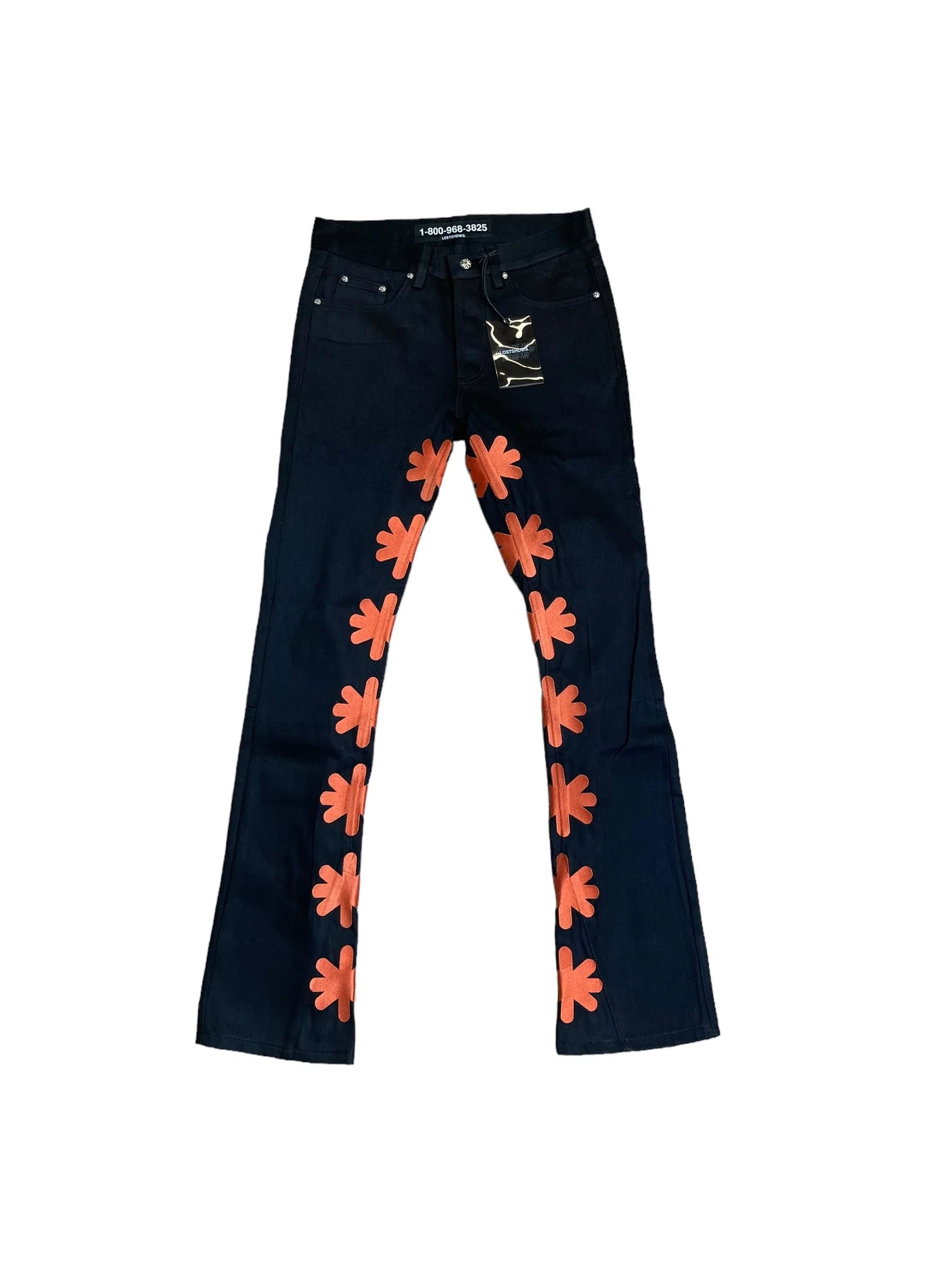 Lost Shdws Denim Pants "Black/Orange"