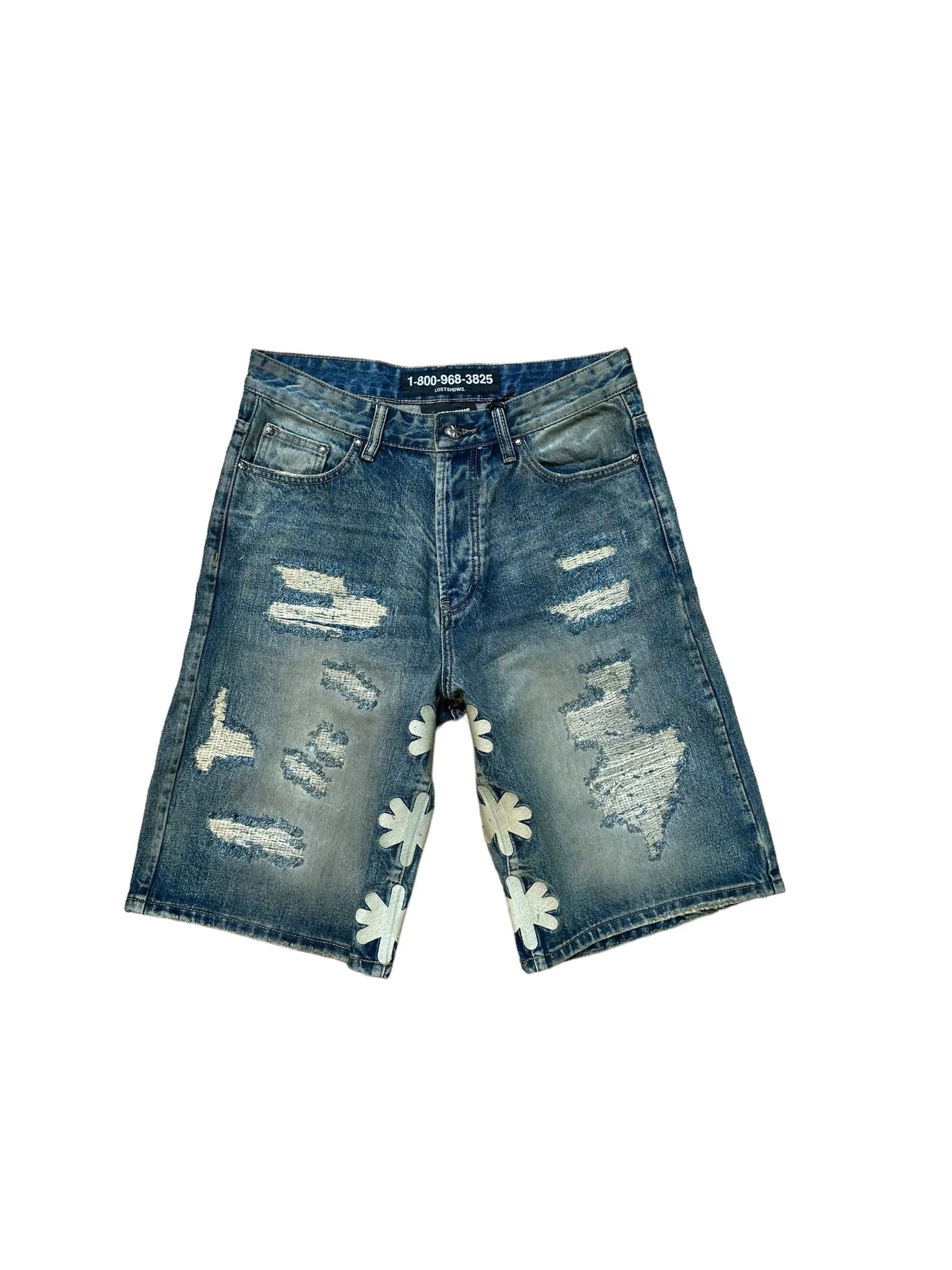 LOSTSHDWS DSTRY Denim Short "BONE'