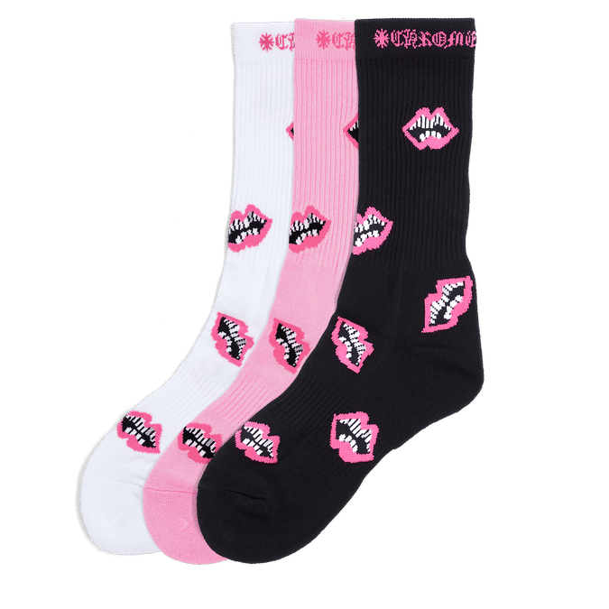 Chrome Hearts Matty Boy Single Chomper Sock Pair Multicolor