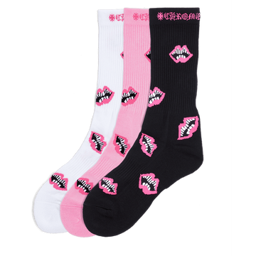 Chrome Hearts Matty Boy Single Chomper Sock Pair Multicolor