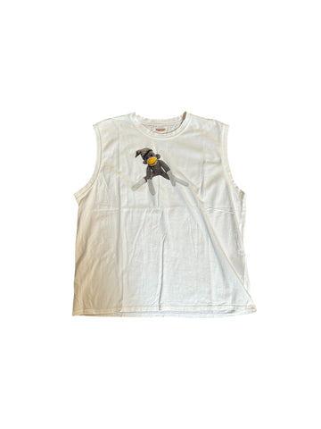 Kapital Sock Monkey Sleeveless Tee "White"