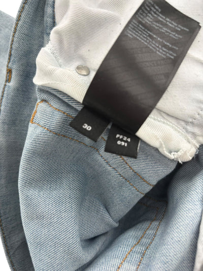 Amiri MX1 Light Blue Flannel Ribbed Jean - Lightly Worn