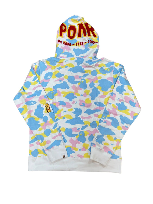 Bape Full-Zip Shark Hoodie "Light Multi-Color"