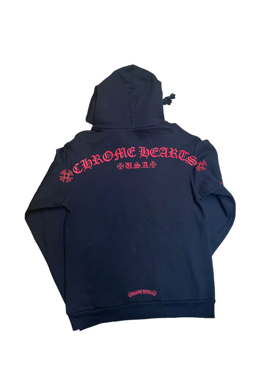 Chrome Hearts Horseshoe USA Shoulder Logo Hoodie "Black"