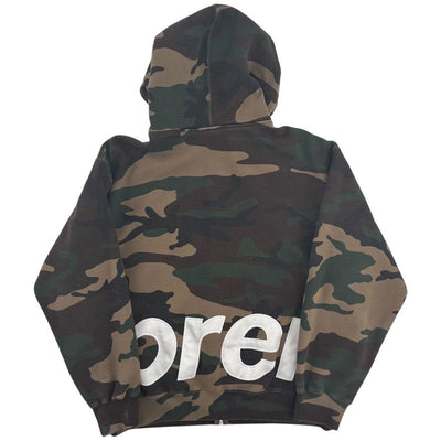Supreme Zip Hoodie Logo Camo - Lightly Worn