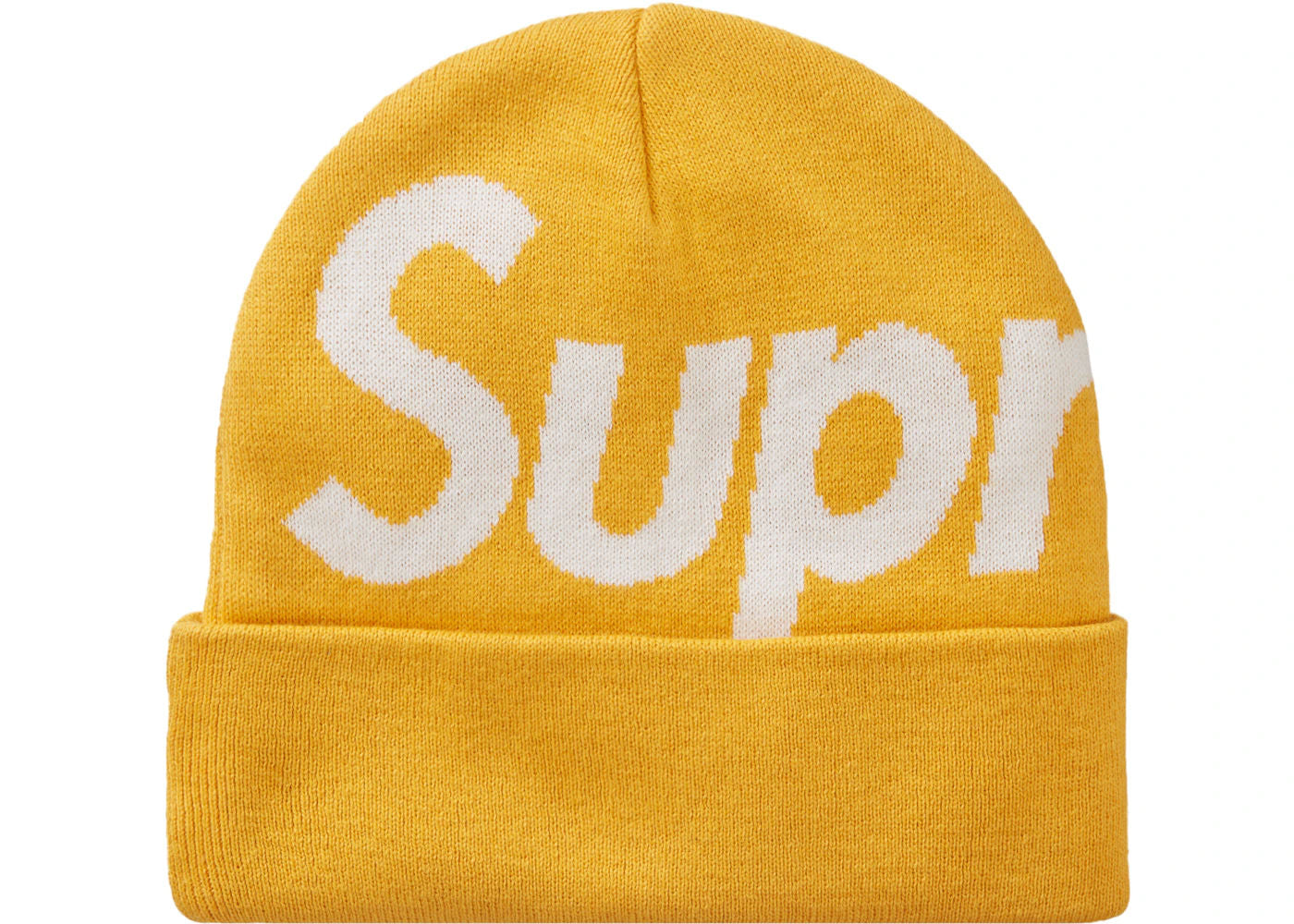 Supreme Big Logo Beanie Beanie (FW23) Gold