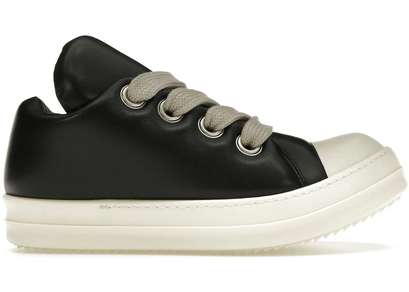 Rick Owens Jumbo Lace Padded Sneaks Low Black Milk