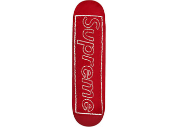 Supreme KAWS Chalk Logo Skateboard Deck Red