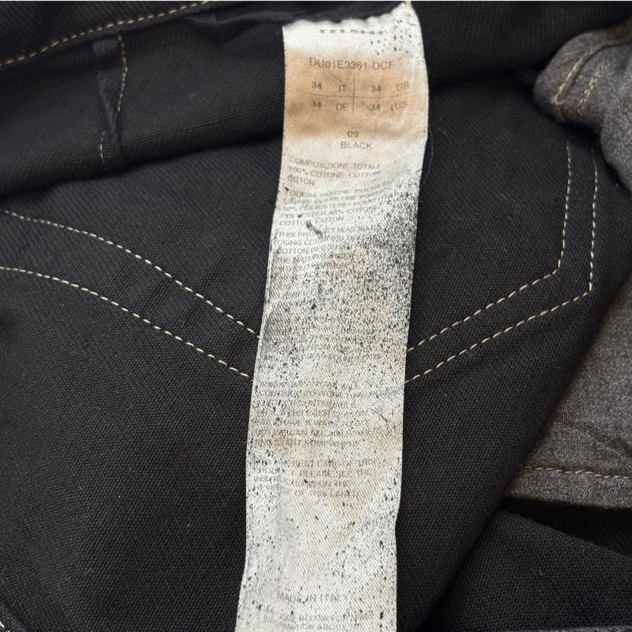 Rick Owens DRKSHDW Double Cargo Jeans Black Waxed