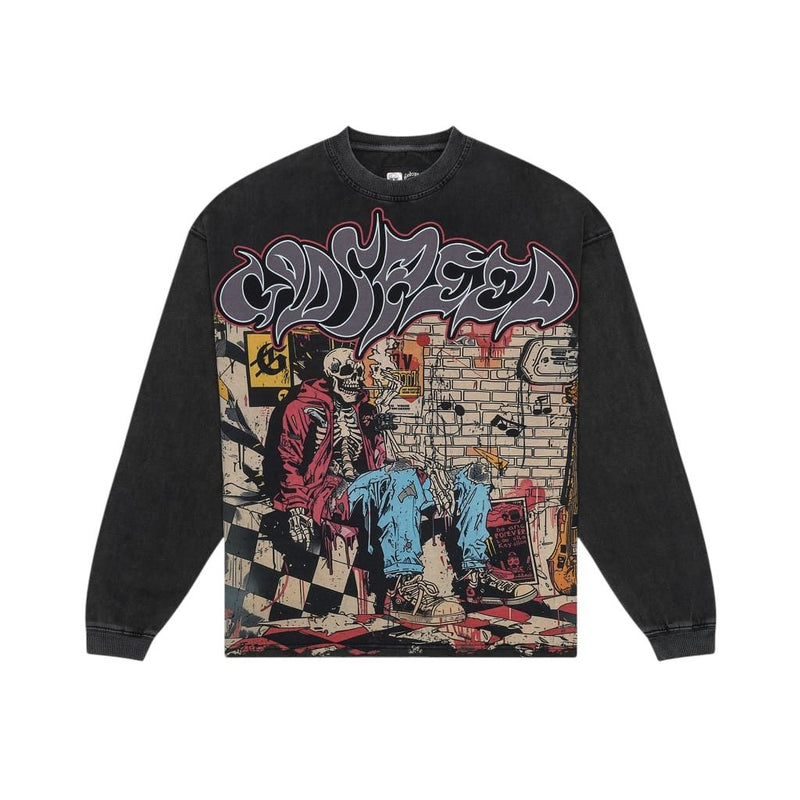 Godspeed Stoner Longsleeve Tee "Washed Grey"