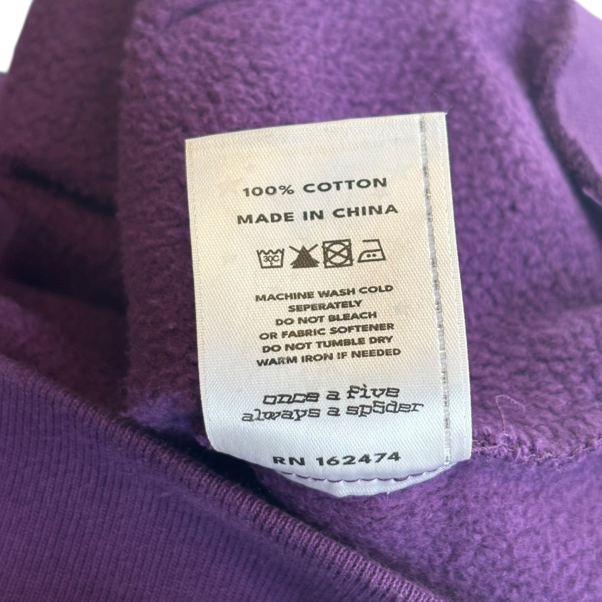 Sp5der Star OG Web V2 Hoodie Purple