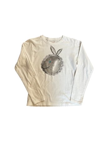 Kapital Smiley Silver Medalion L/S "White"