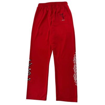 Chrome Hearts Mesh Warm Up Jersey Pants Red - Lightly Worn
