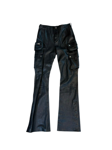 Amiri Leather Cargo Pants "Black"