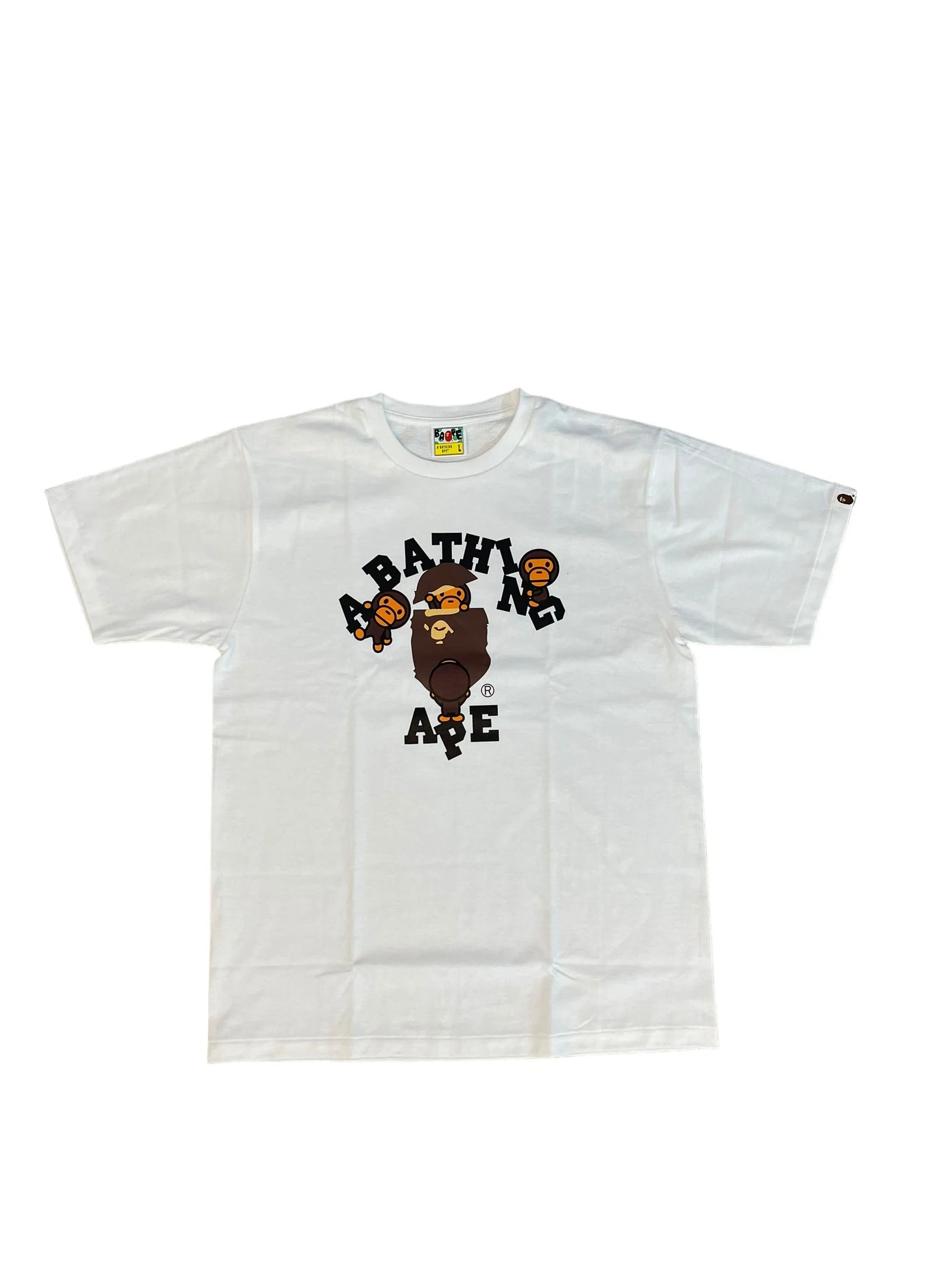 Bape College Milo Tee "White"