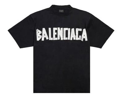 Balenciaga Tape Logo Shirt Black - Lightly Worn