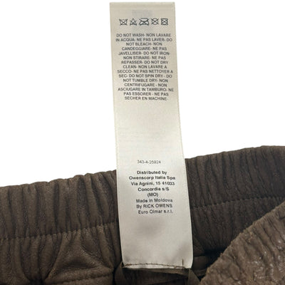 Rick Owens Leather Cargo Pants "Brown"