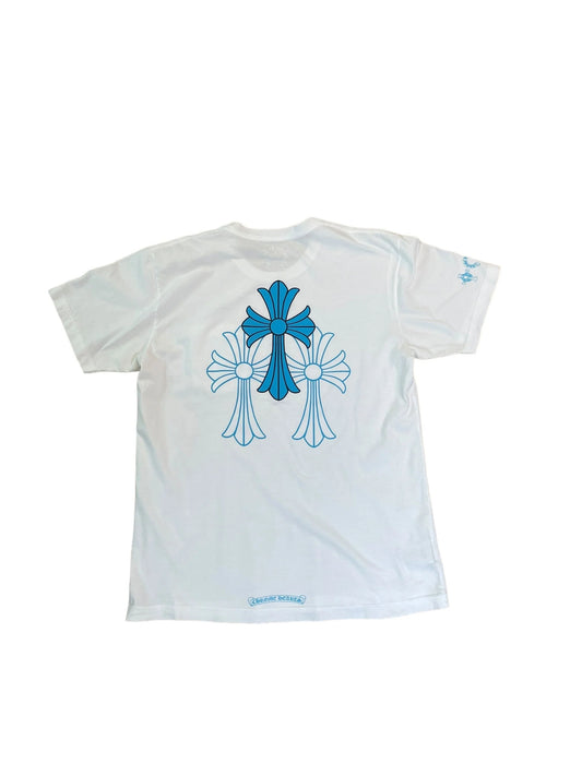 Chrome Hearts Triple Cross Tee "White/Blue"