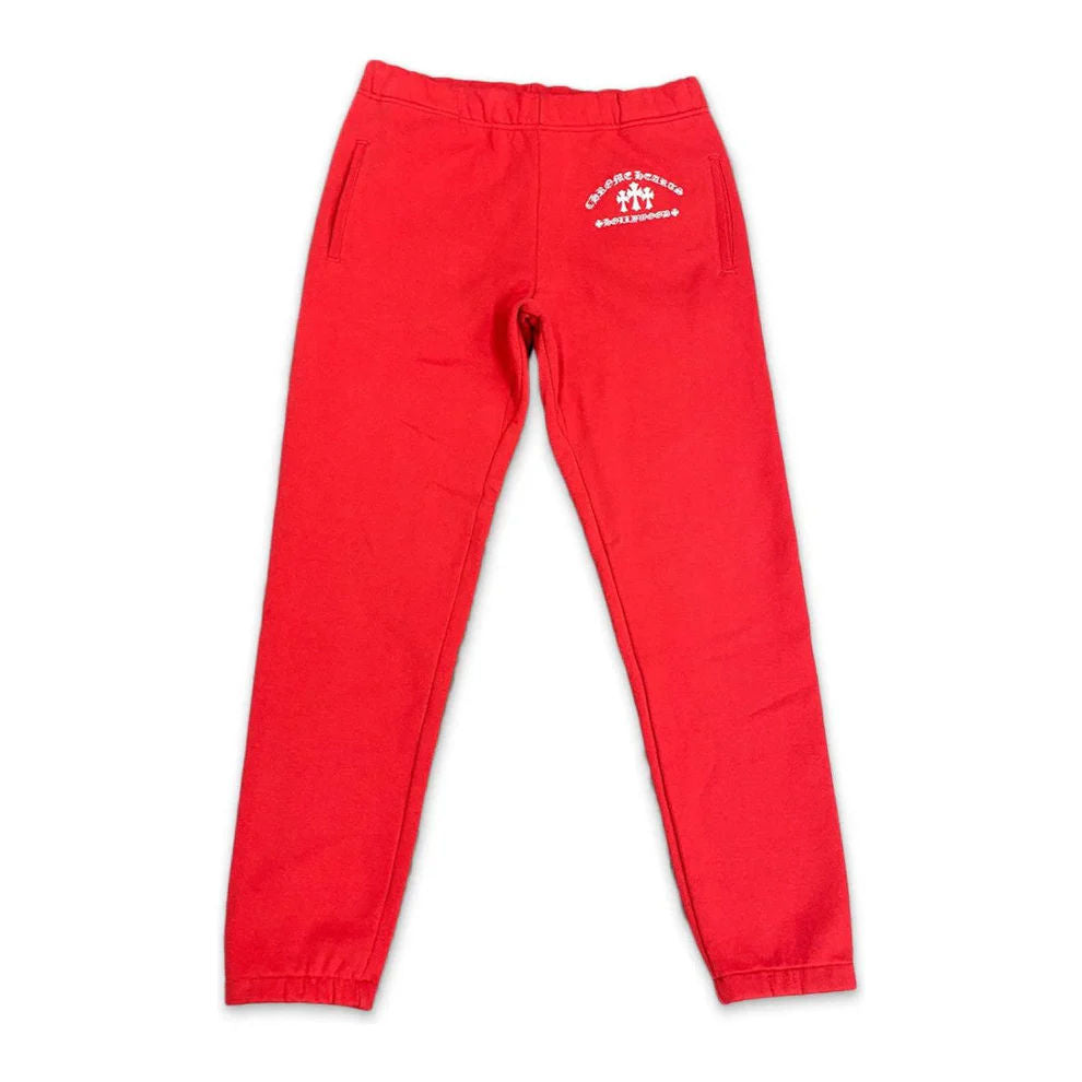 Chrome Hearts Triple Cross Embroidered Sweatpant "Red"