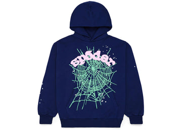 Sp5der OG Web Hoodie Navy