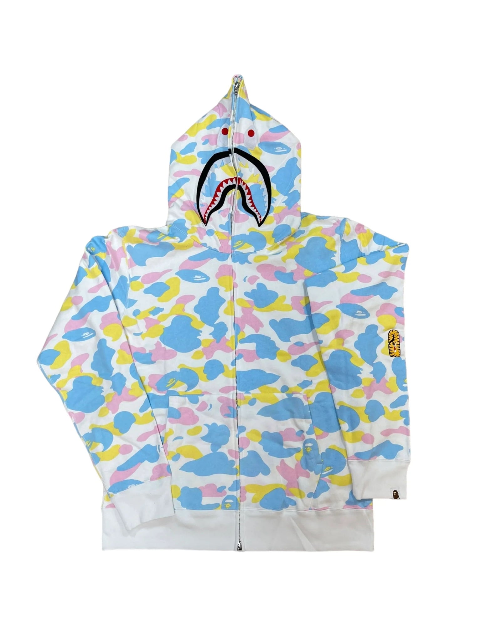 Bape Full-Zip Shark Hoodie "Light Multi-Color"