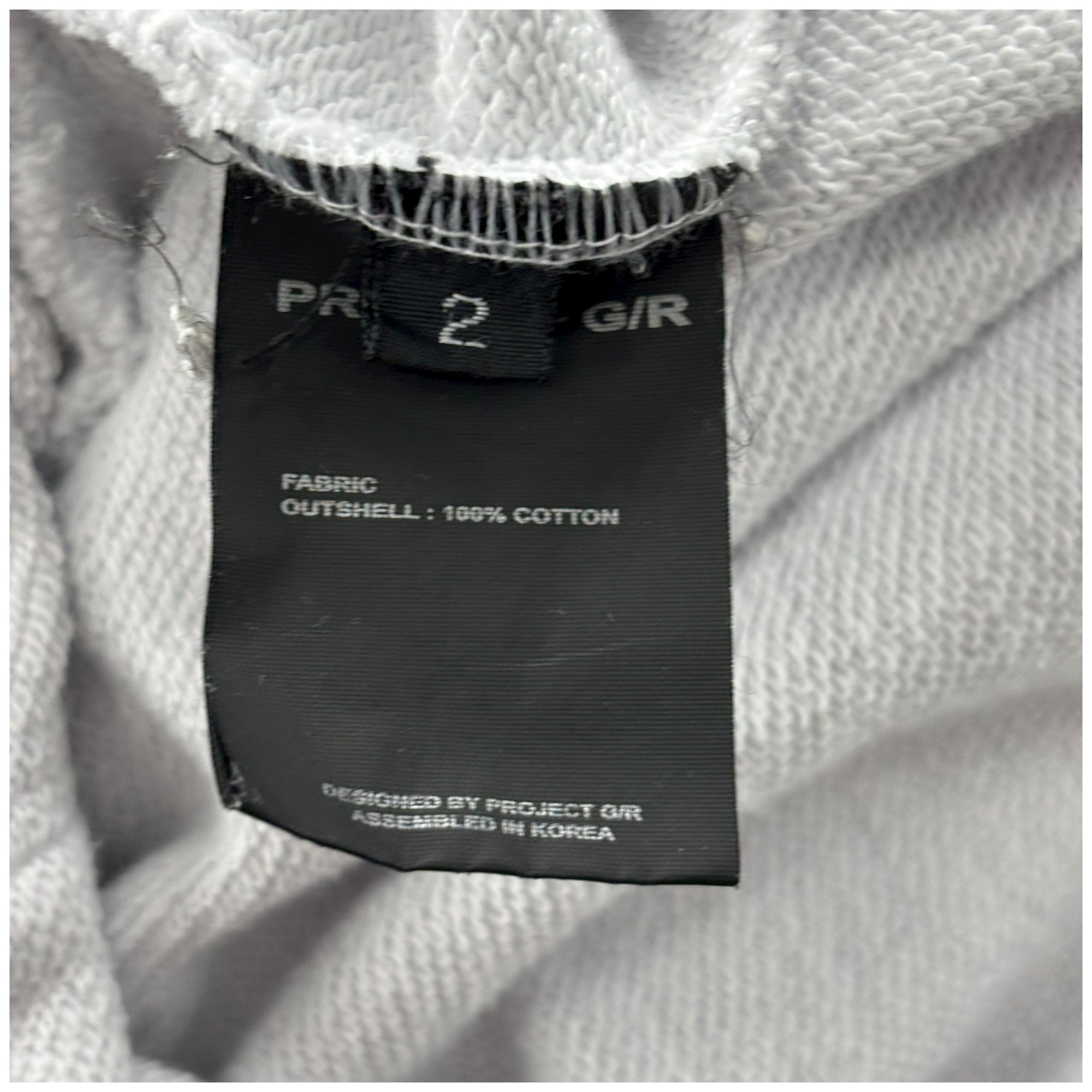 Project G/R Reconstructed Zip Up Hoodie &quot;Grey&quot;