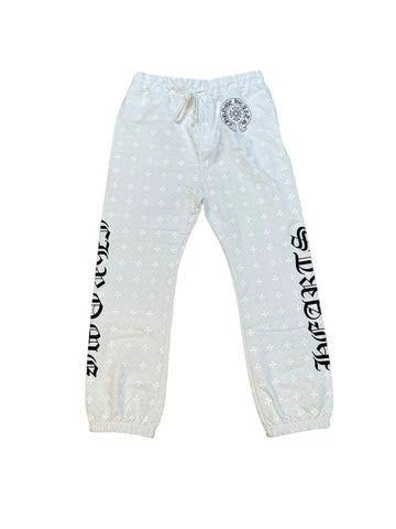 Chrome Hearts CH Plus Print All Over Sweat Pants "White"