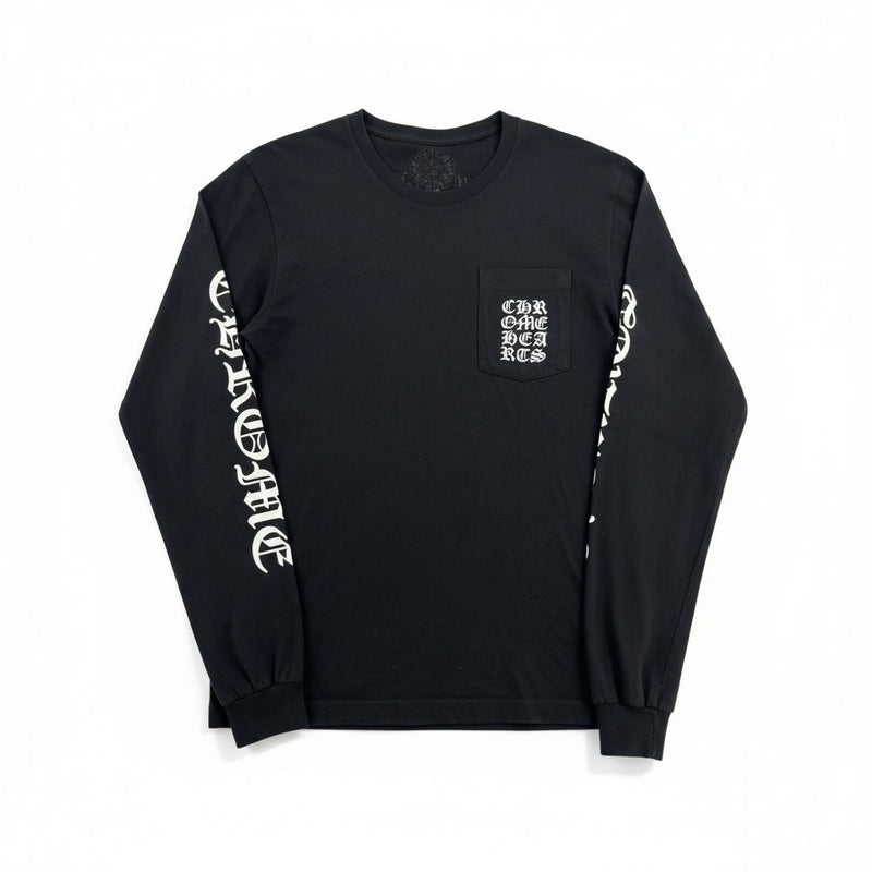 Chrome Hearts Eyechart Pocket Longsleeve Black - Lightly Worn
