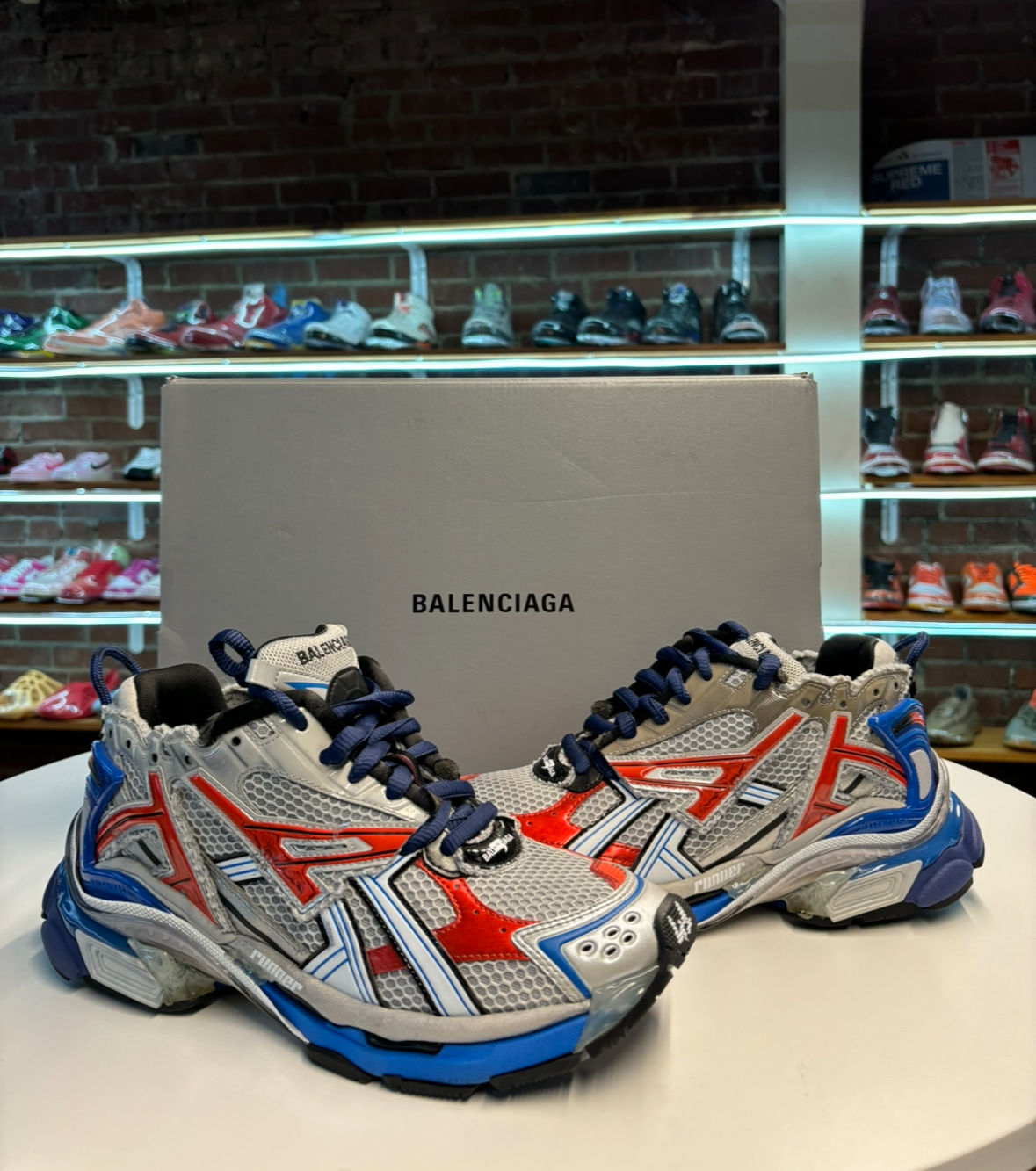 Balenciaga Track Runner "Grey/Blue" - Lightly Worn