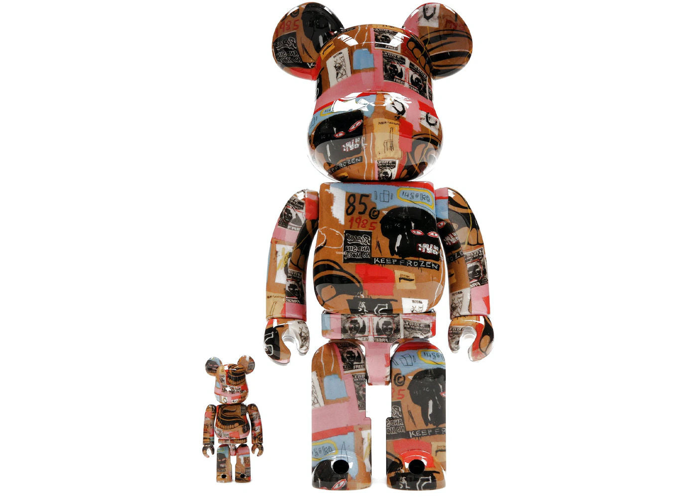 Bearbrick Andy Warhol x JEAN-MICHEL BASQUIAT #2 100% & 400% Set