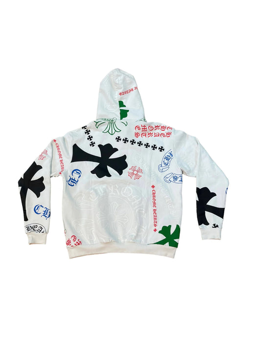 Chrome Hearts Stencil Hoodie "White"