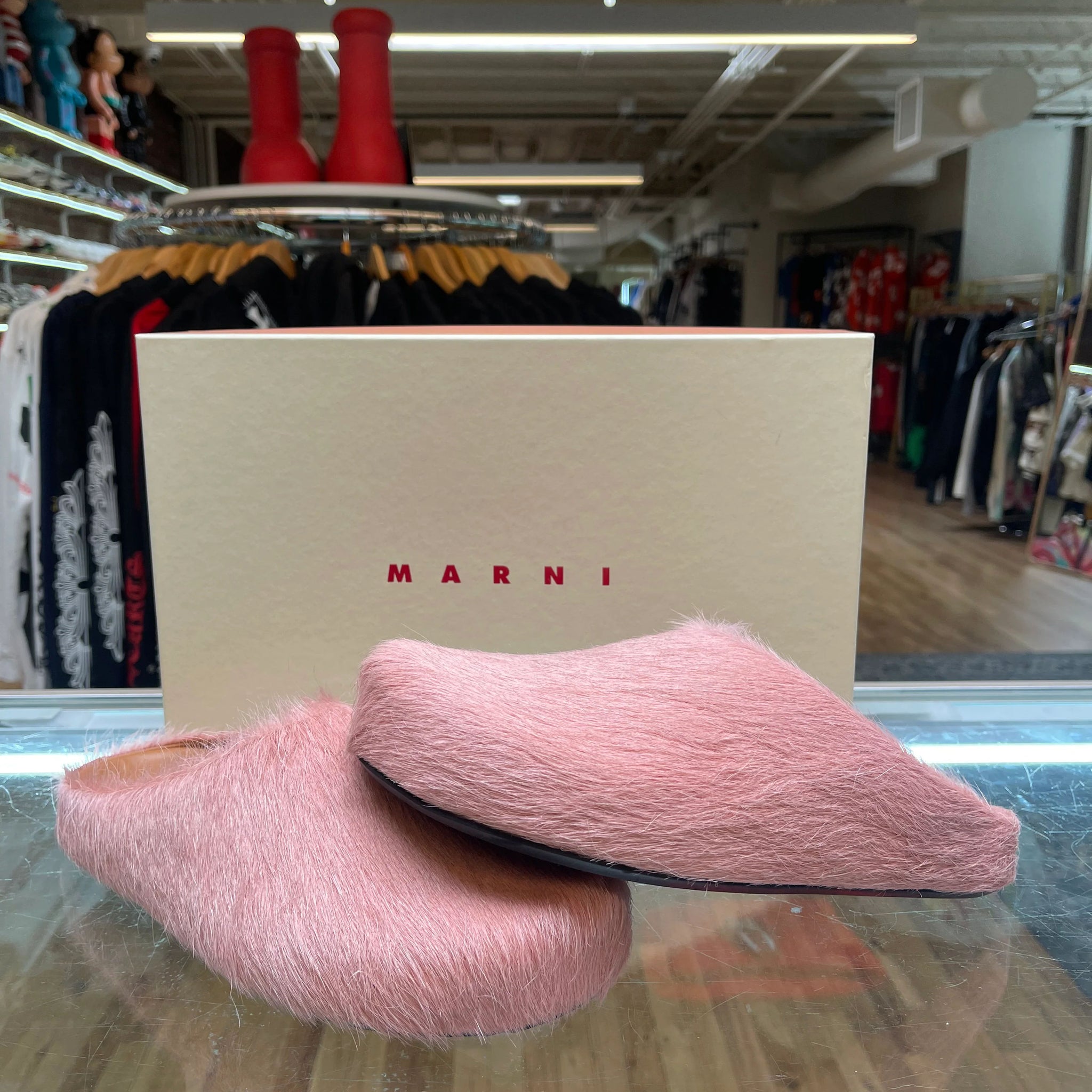 Marni Fussbet Slide "Rose"