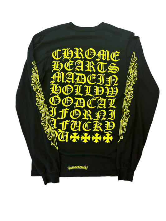 Chrome Hearts Eye Chart Longsleeve "Black/Yellow"