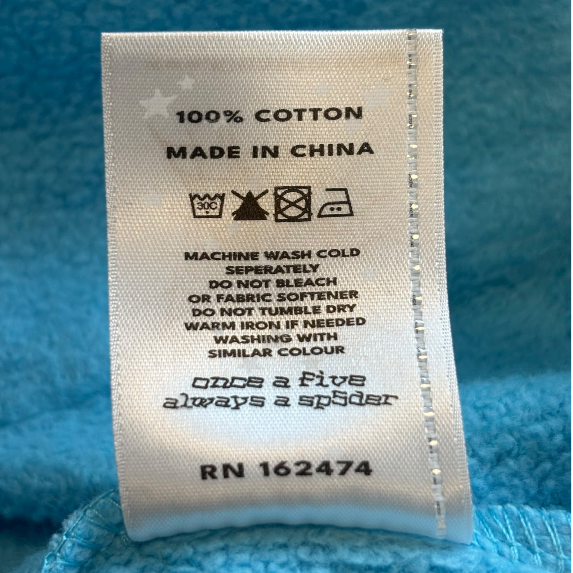 Sp5der OG Web V2 Spray Hoodie Light Blue