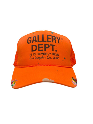 Gallery Dept. Logo Paint Splatter Hat "Orange"