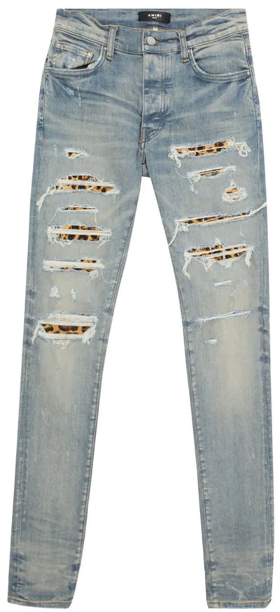 Amiri MX1 Animal Patch Jean Blue - Lightly Worn