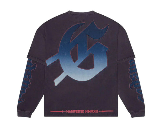 Godspeed Endzone Longsleeve Tee "Washed Navy"