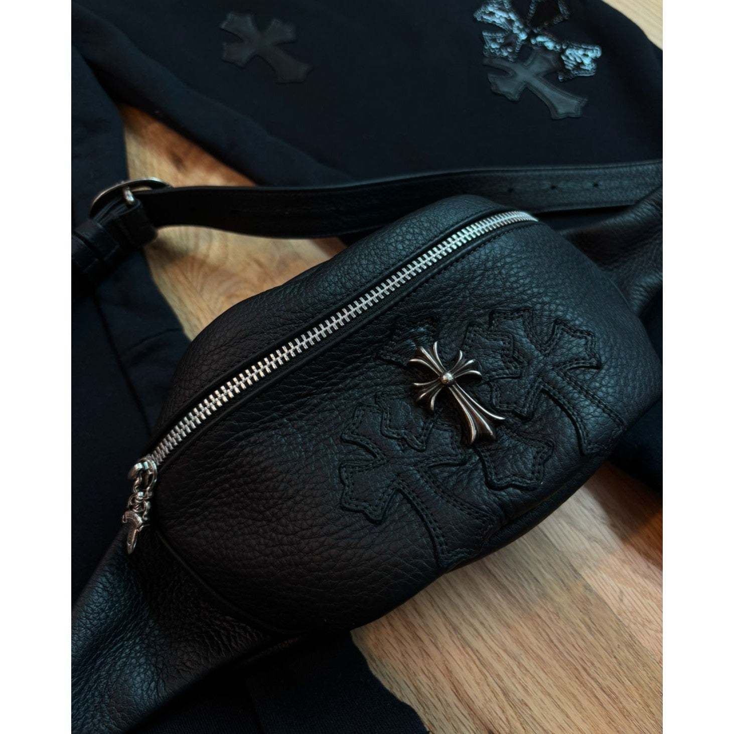 Chrome Hearts Leather Snat pack "Black"