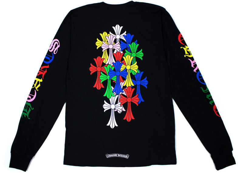 Chrome Hearts Multi Color Cross Cemetery L/S T-shirt Black - Lightly Worn