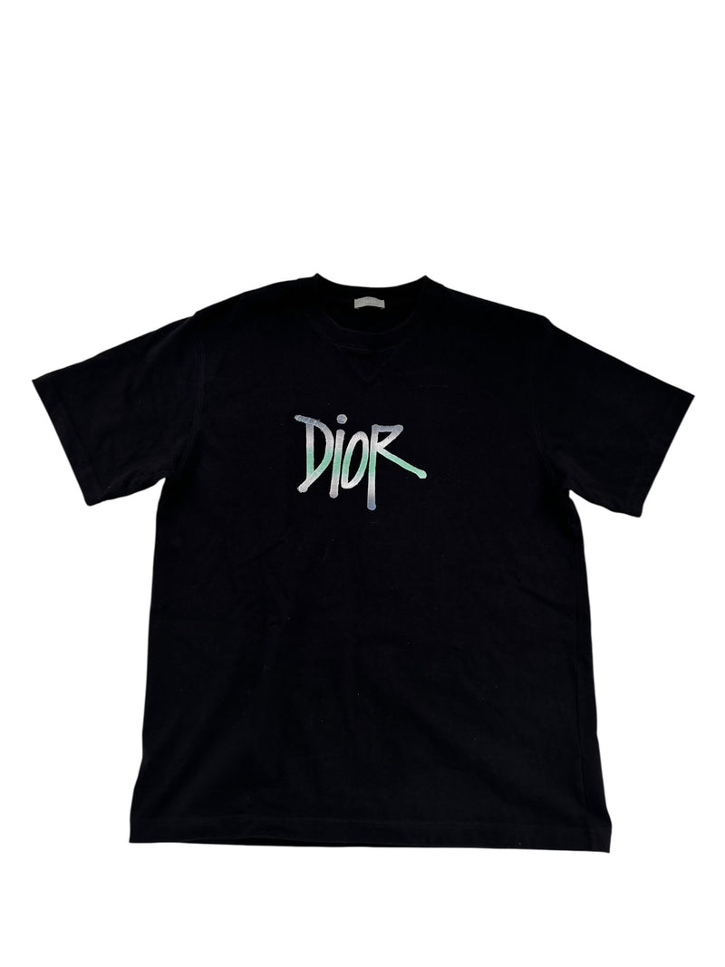 Dior Sticthed Chest Script Logo Tee - Lightly Worn