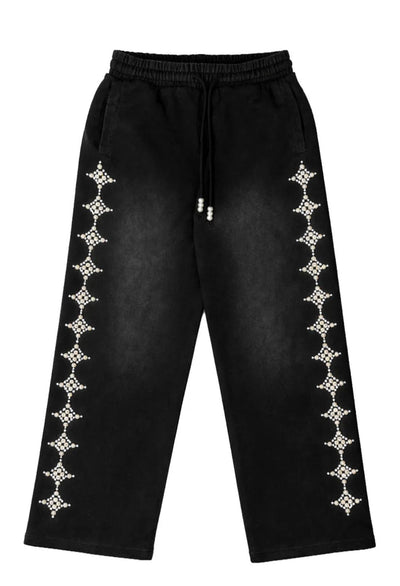 Commons Pearled Star Sweatpants Black