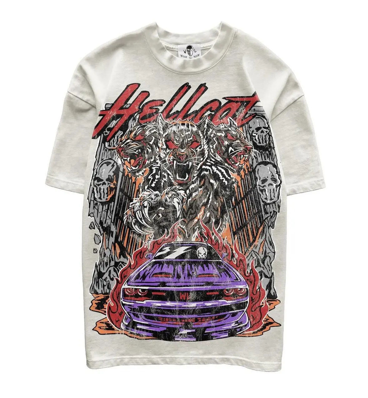 Warren Lotas Hellcat Gatekeeper Tee "White/Red"