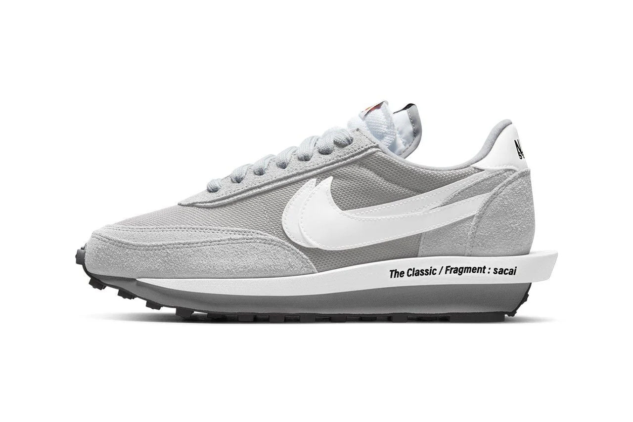 Nike Sacai Waffle x Fragment Design "Light Smoke Grey"