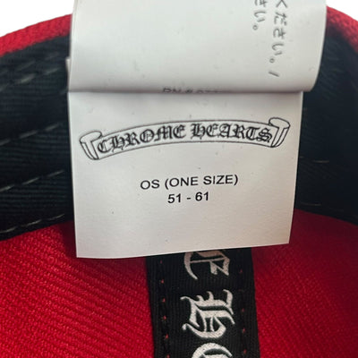 Chrome Hearts Essentials LA Exclusive Baseball Wool Cap Red