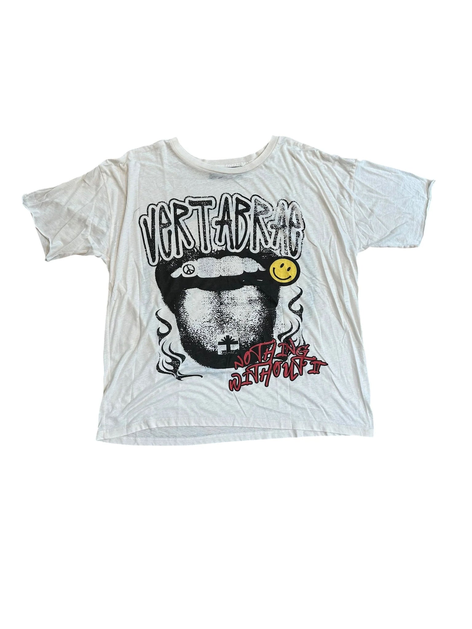 Vertabrae Smiley Tee "White"