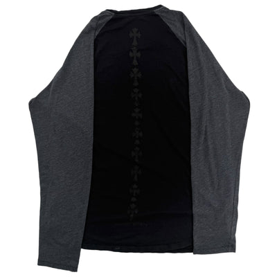 Chrome Hearts Vintage Raglan Tee Black Grey - Lightly Worn