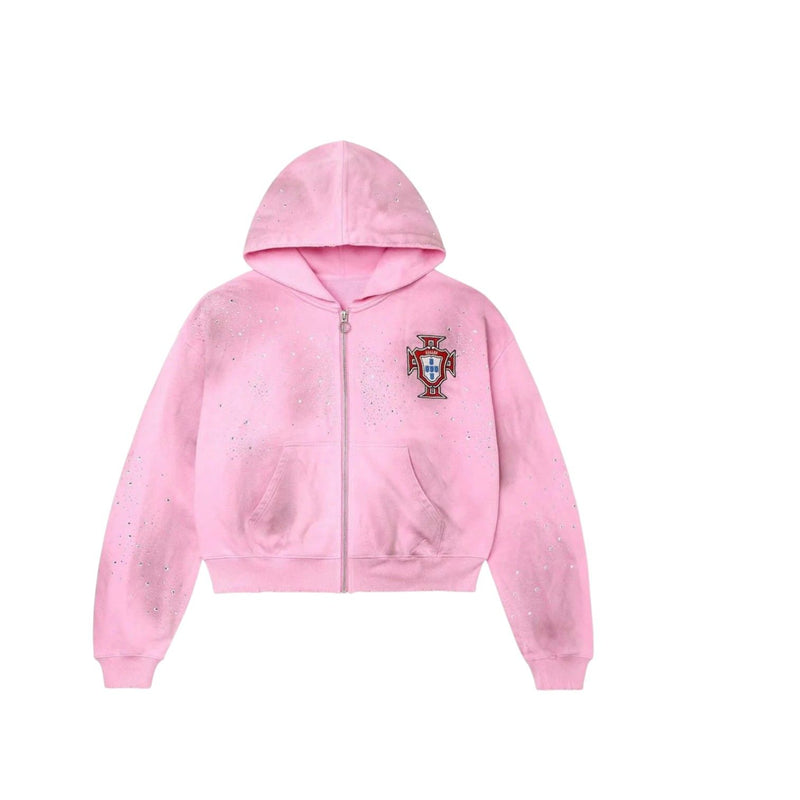 Vale Venus Zip Up Hoodie Pink