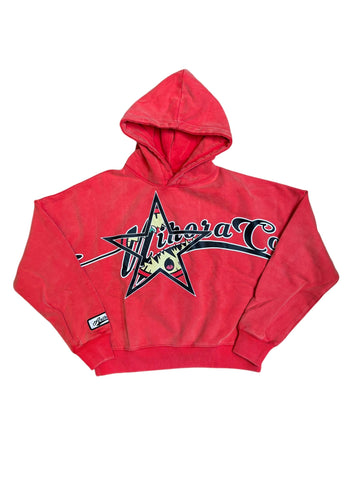 Mihora Acid Wash Hoodie "Red"